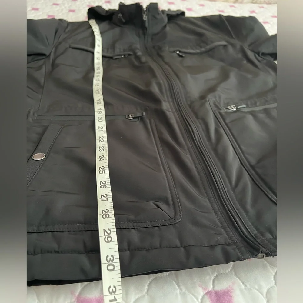 Johnston & Murphy Black XC4 Extreme Comfort Hood Cargo Performance Jacket Large